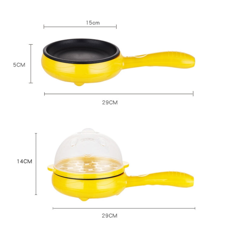 350W Electric Egg Omelette Cooker Frying Pan Steamer Cooker,EU Plug,Style: Single Layer Set Pink