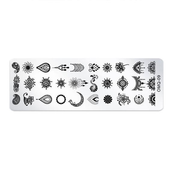 5 PCS Nail Art Print Template Nail Art Tools(OMQ-09)