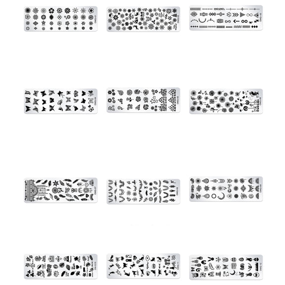 5 PCS Nail Art Print Template Nail Art Tools(OMQ-04)