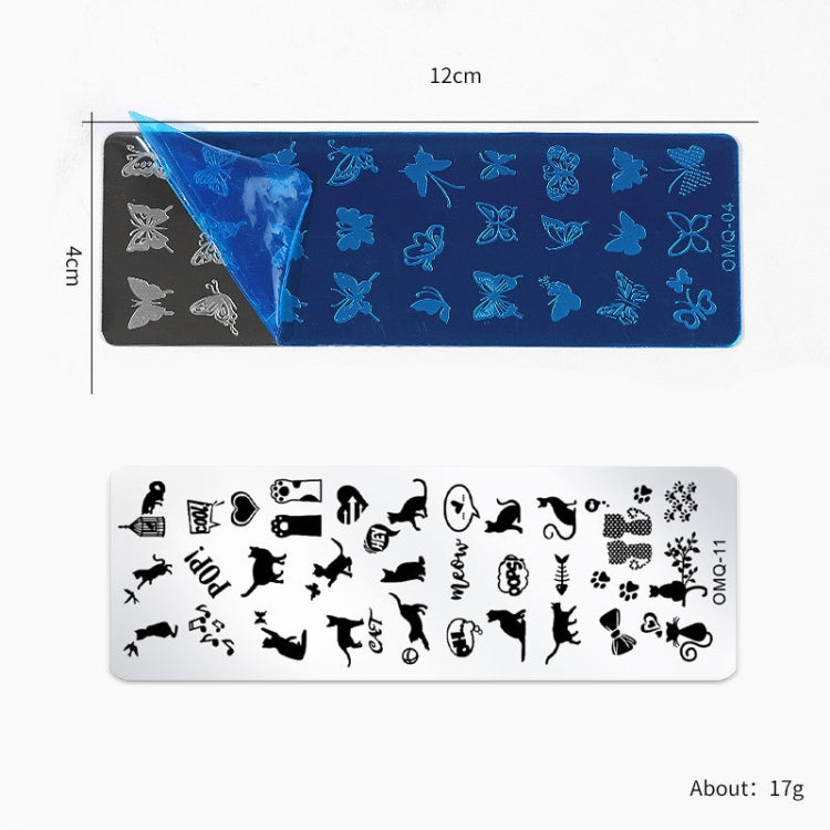5 PCS Nail Art Print Template Nail Art Tools(OMQ-09)