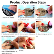 5 PCS Nail Art Print Template Nail Art Tools(OMQ-04)