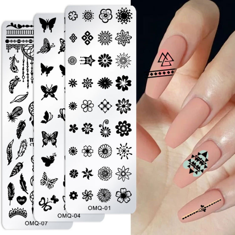 5 PCS Nail Art Print Template Nail Art Tools(OMQ-09)