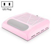 80W Manicure Vacuum Cleaner With Pull-Out Filter, Specification: US Plug (Pink)