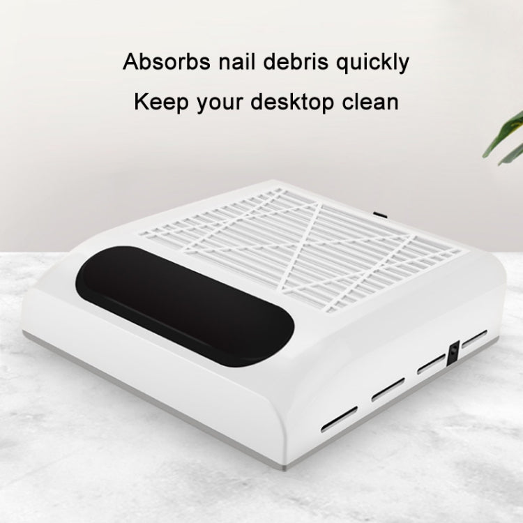80W Manicure Vacuum Cleaner With Pull-Out Filter, Specification: EU Plug (White)
