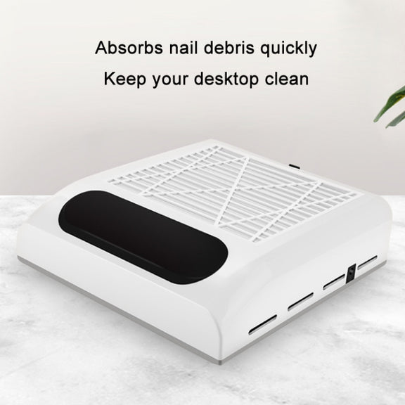 80W Manicure Vacuum Cleaner With Pull-Out Filter, Specification: EU Plug (White)