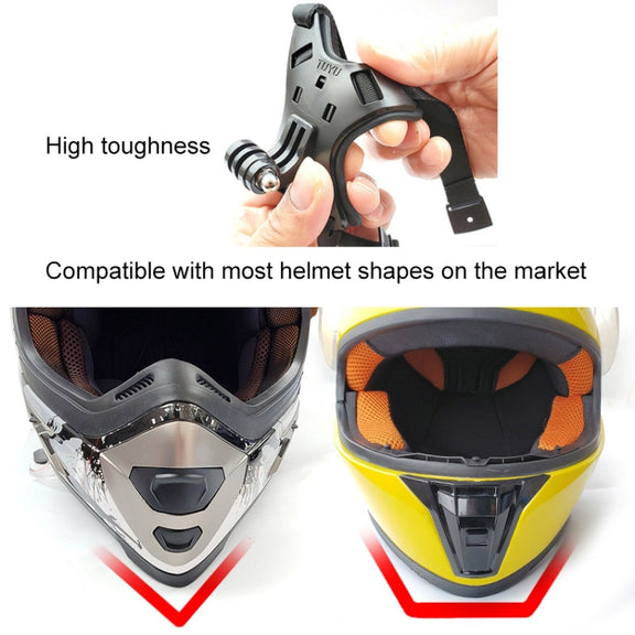 TUYU Motorcycle Helmet Chin Action Camera Mobile Phone Mounting Bracket Blue Bracket+Mobile Phone Clip