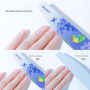 GJ0507 6 In 1 Nail Art Tools Polish Nails Scrub Strips(Flame Bird)