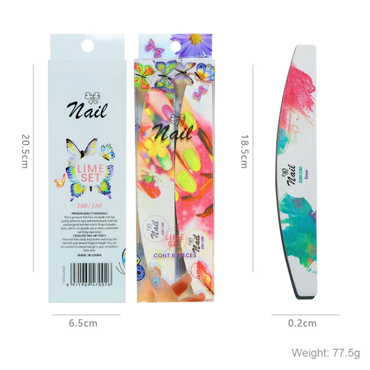 GJ0507 6 In 1 Nail Art Tools Polish Nails Scrub Strips(Christmas)