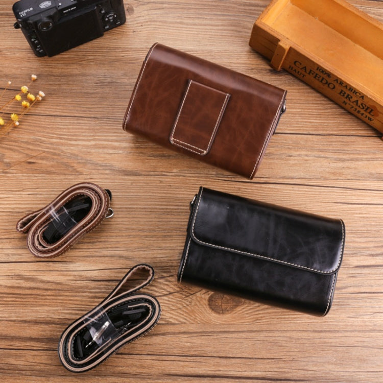 For Canon G7X3 / G5X2 / Sony ZV1RX1007 / RICOH GR3 Camera Leather Case(Black)