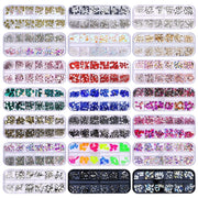 12 Grid Flat Bottom Shaped Nail Rhinestones Nail Decoration, Specification: 04