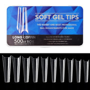 Scratch-free Ultra-thin Seamless Manicure Nail Plate, Shape: 06 Long Denim