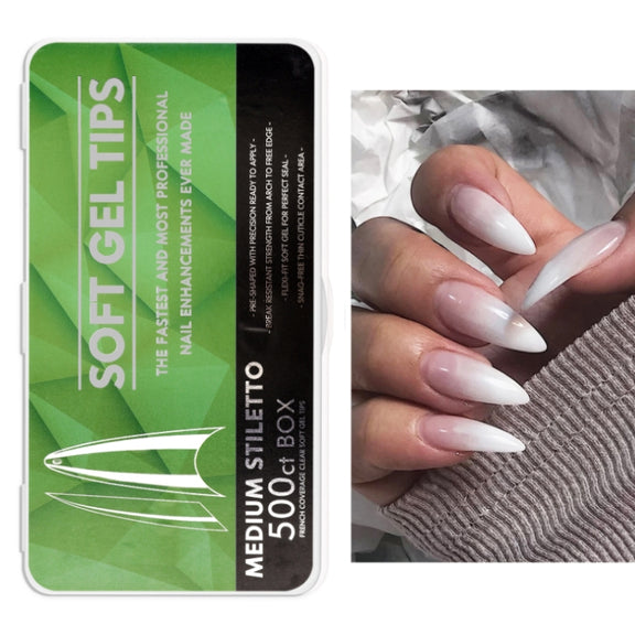 Scratch-free Ultra-thin Seamless Manicure Nail Plate, Shape: 06 Long Denim