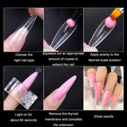 2 Boxes Nail Crystal Rapid Light Therapy Extension Nail Model, Shape: 120 PCS 03