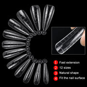 2 Boxes Nail Crystal Rapid Light Therapy Extension Nail Model, Shape: 120 PCS 07