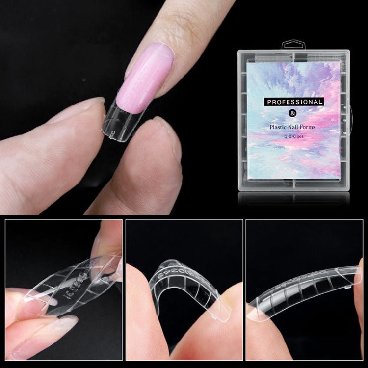 2 Boxes Nail Crystal Rapid Light Therapy Extension Nail Model, Shape: 120 PCS 12