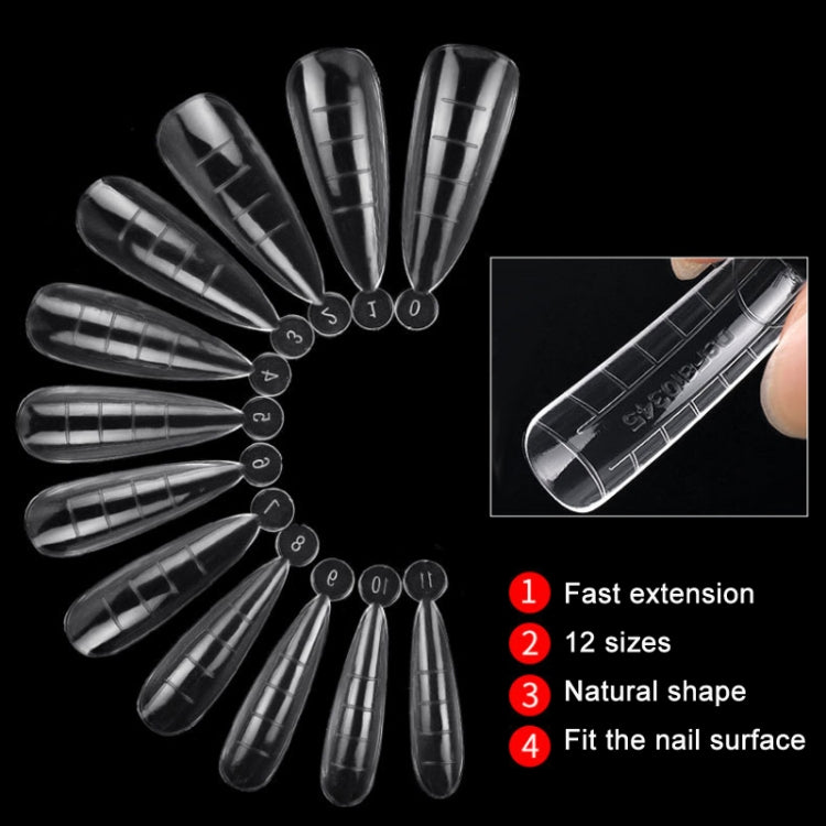 2 Boxes Nail Crystal Rapid Light Therapy Extension Nail Model, Shape: 120 PCS 14