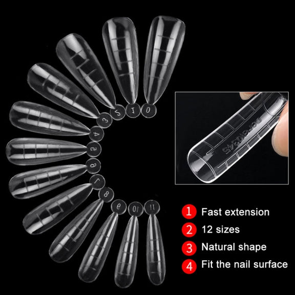 2 Boxes Nail Crystal Rapid Light Therapy Extension Nail Model, Shape: 120 PCS 14