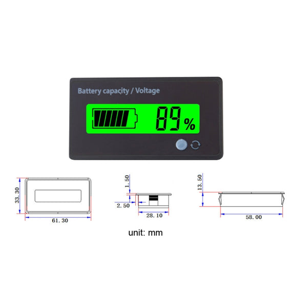 L6133 LCD Electric Motorcycle Power Display, Style: Button Rear Green Backlight