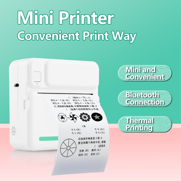 C19 200DPI Student Homework Printer Bluetooth Inkless Pocket Printer Blue