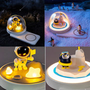 Decorative Table Lamp Wireless Fast Charging Smart Bluetooth Music Light, Style: Bluetooth Model(Astronauts)