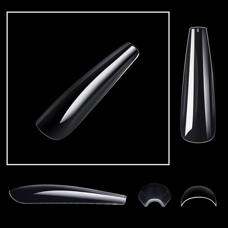 240 PCS/Box Thin Soft Transparent Nail Pieces, Shape: Super Long Denim Nails