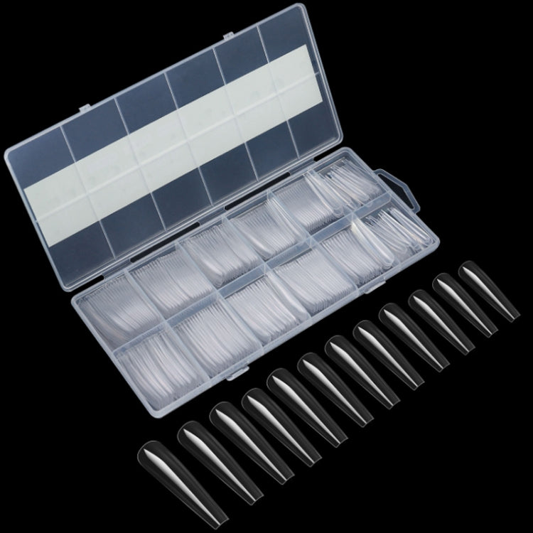 240 PCS/Box Thin Soft Transparent Nail Pieces, Shape: Super Long Denim Nails