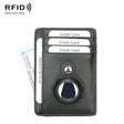 TQ-319 Anti-Theft Anti-Lost Tracker Leather Card Holder For AirTag, Style: Flat Pattern (Black) - Wallet Series by PMc TechLife | Online Shopping South Africa | PMc TechLife | Buy Now Pay Later Mobicred