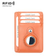 TQ-319 Anti-Theft Anti-Lost Tracker Leather Card Holder For AirTag, Style: Flat Pattern (Brown) - Wallet Series by PMc TechLife | Online Shopping South Africa | PMc TechLife | Buy Now Pay Later Mobicred