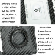 TQ-319 Anti-Theft Anti-Lost Tracker Leather Card Holder For AirTag, Style: Flat Pattern (Brown)