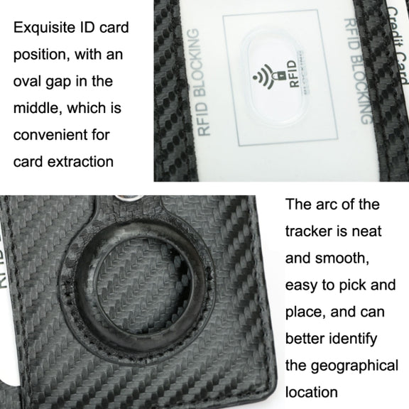 TQ-319 Anti-Theft Anti-Lost Tracker Leather Card Holder For AirTag, Style: Flat Pattern (Brown)