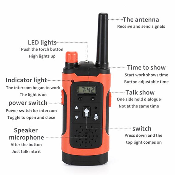 Children Walkie-talkie Remote Wireless Call  Parent-child Interactive Toy Phone(Yellow)