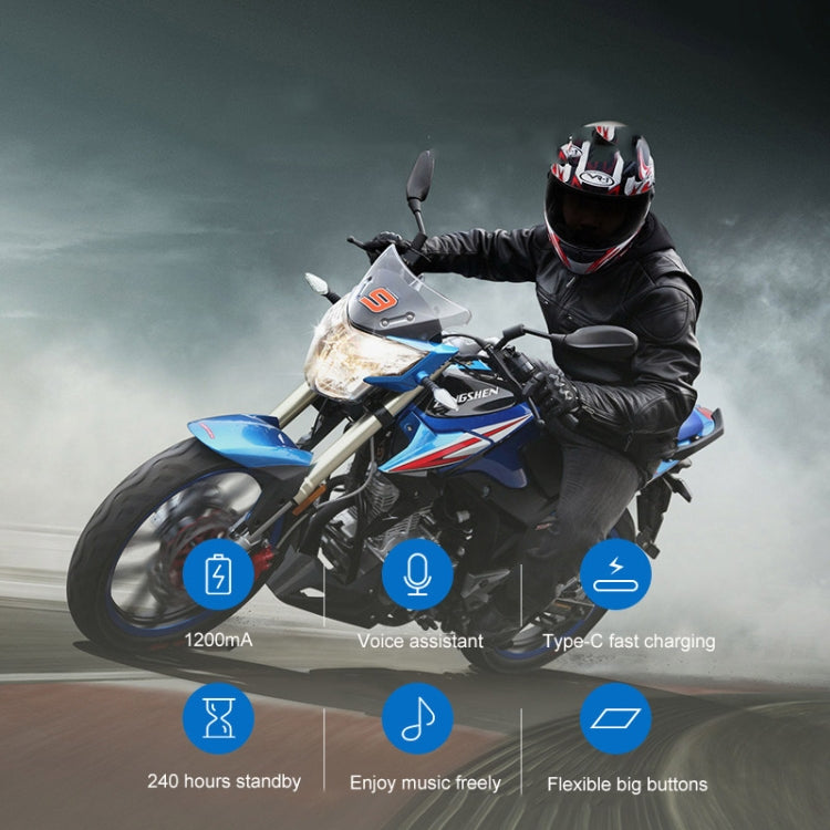Motorcycle Helmet Call Music Navigation Bluetooth Headset, Color: Yellow(Hard Pipe Microphone)