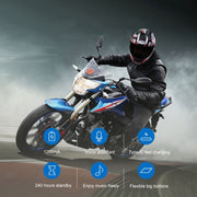 Motorcycle Helmet Call Music Navigation Bluetooth Headset, Color: Yellow(Hard Pipe Microphone)
