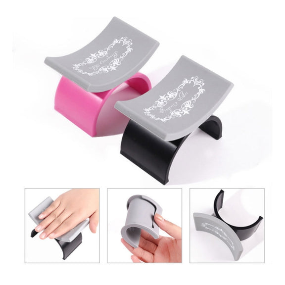 Portable Detachable Nail Art U-shaped Silicone Hand Pillow, Color: Black