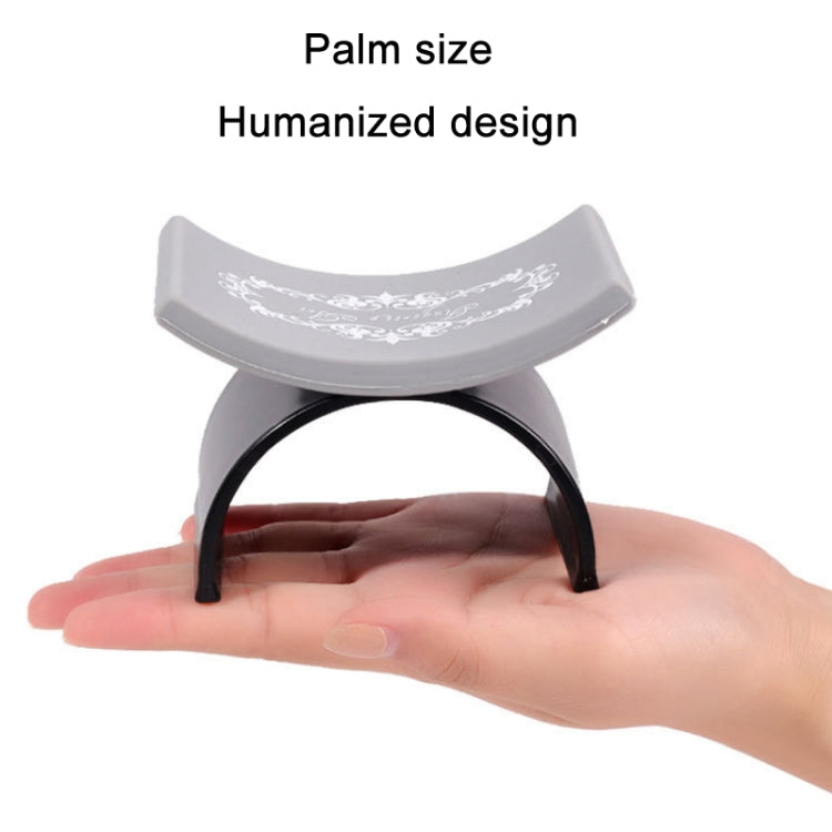 Portable Detachable Nail Art U-shaped Silicone Hand Pillow, Color: Black