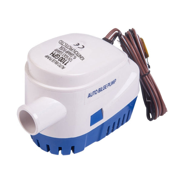 600GPH-24V Blue Automatic Bilge Pump Submersible Water Electric Pump For Yacht Marine Boat