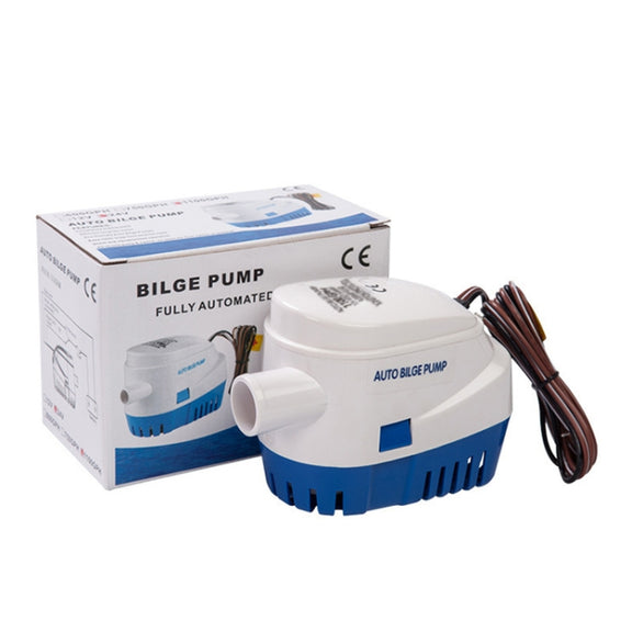 600GPH-24V Blue Automatic Bilge Pump Submersible Water Electric Pump For Yacht Marine Boat