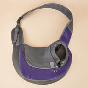 Pet Bag Widened Shoulder Strap Breathable Messenger Cat Bag,Size: Small(Purple)