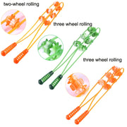 3PCS Plastic Back Puller Shoulder Waist Back Manual Roller Massager, Style: Three Wheels (Green)