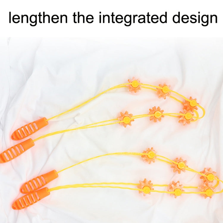 3PCS Plastic Back Puller Shoulder Waist Back Manual Roller Massager, Style: Three Wheels (Yellow)