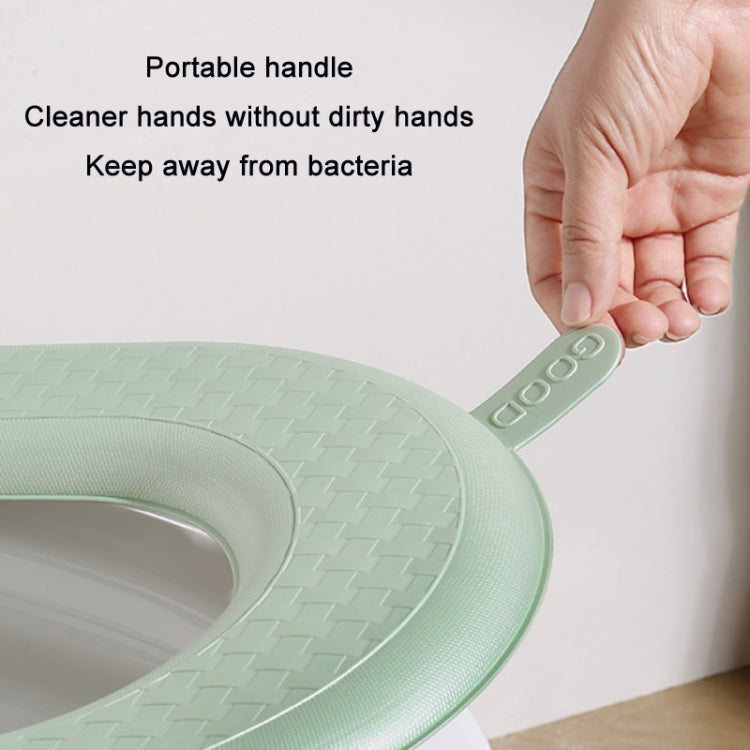 Household Thickened Water-resistant Washable Toilet Seat, Color: Green