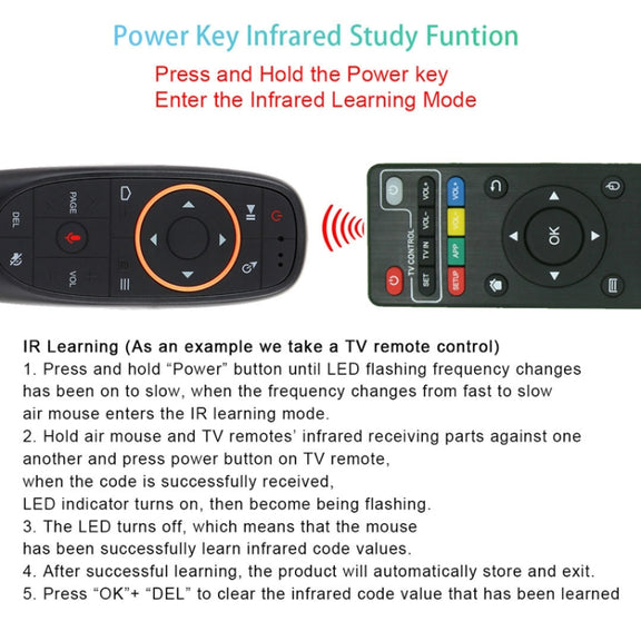 Intelligent Voice Remote Control With Learning Function, Style: G10S Pro BT Dual Mode