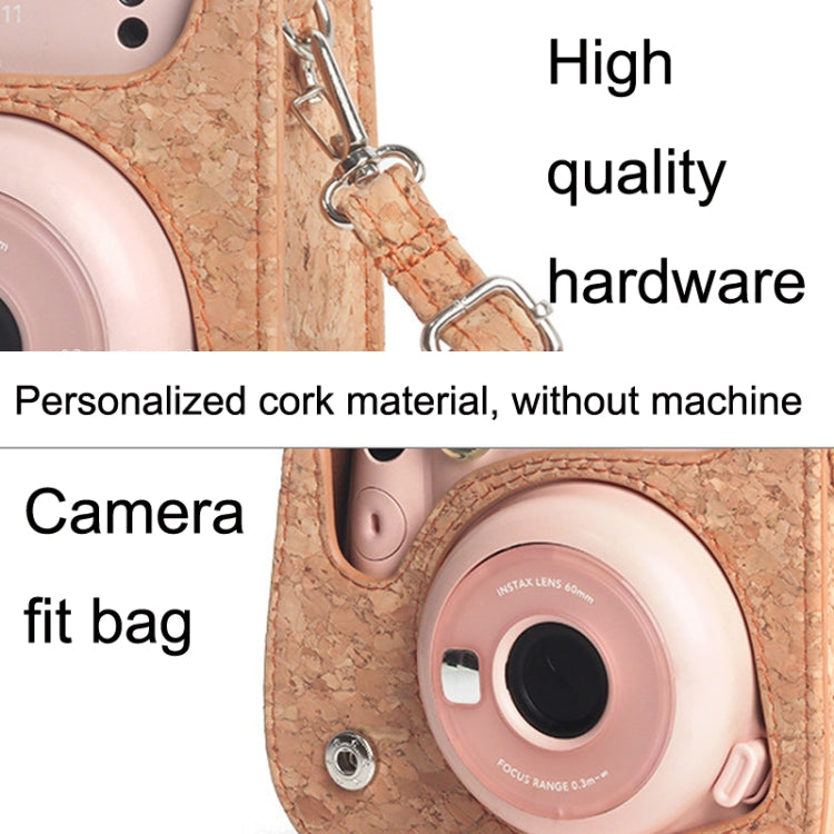 Cork Camera Bag Shoulder Bag Digital Photography Leather Case For FUJIFILM Instax Mini 11