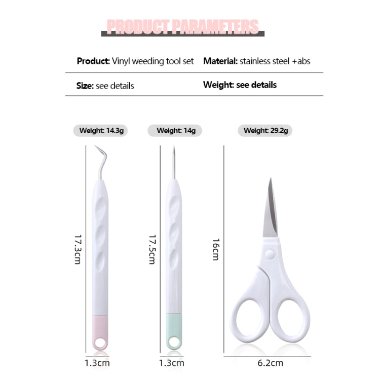 6 In 1 Vinyl Weeding Tool Set DIY Silhouette Embossed Engraving Tool