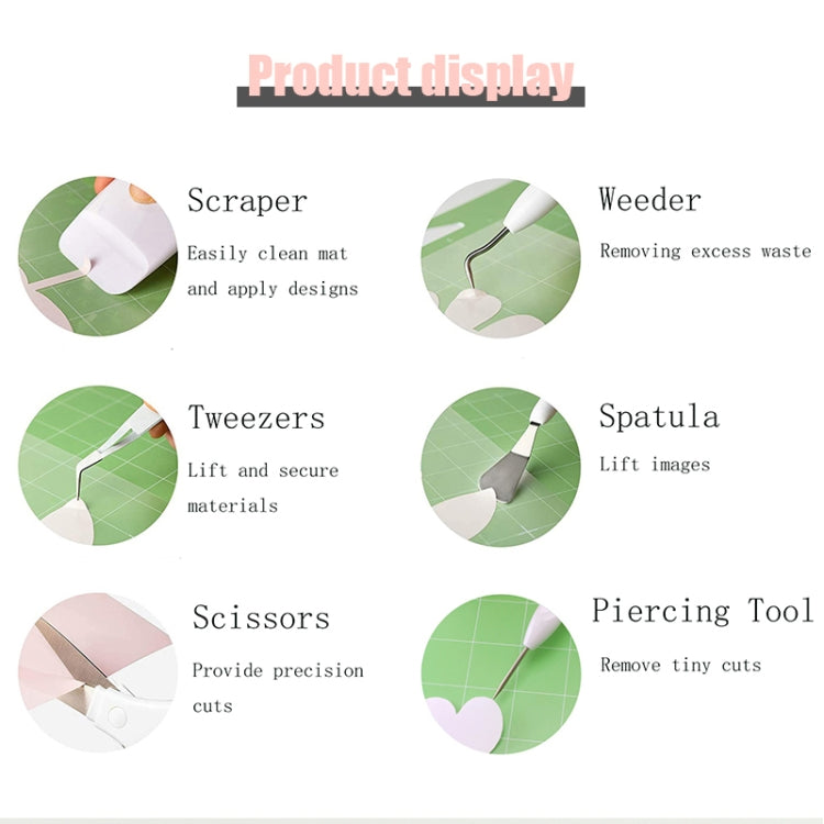 5 In 1+Recycler+Bag Vinyl Weeding Tool Set DIY Silhouette Embossed Engraving Tool