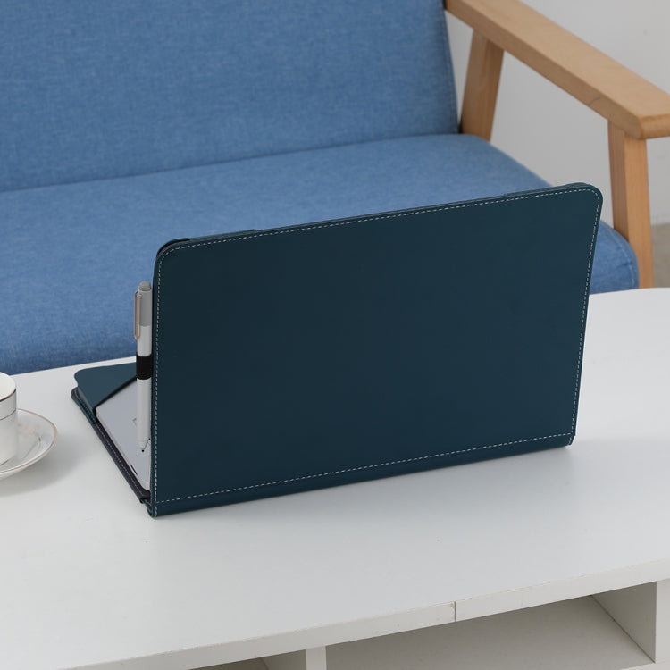 Laptop All-inclusive Anti-drop Protective Case For Microsoft Surface Laptop Studio(Vegan Leather-Dark Green)