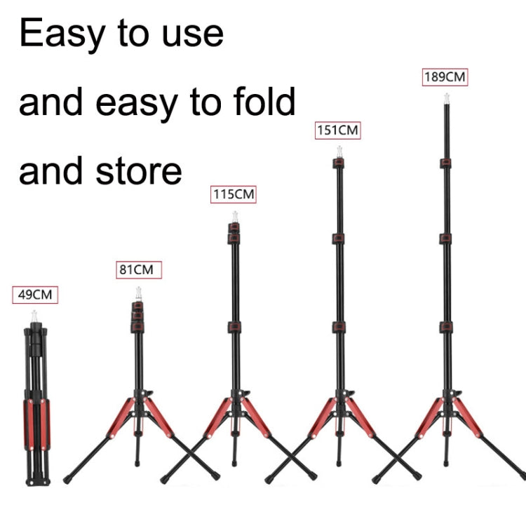 Aluminum Alloy Folding Mobile Phone Stand Live Selfie Floor Stand(Red)