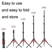 Aluminum Alloy Folding Mobile Phone Stand Live Selfie Floor Stand(Red)