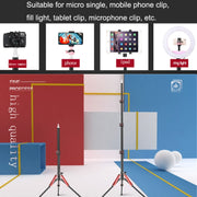 Aluminum Alloy Folding Mobile Phone Stand Live Selfie Floor Stand(Red)