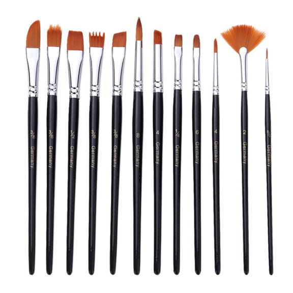 18 In 1 Multipurpose Nylon Hair Watercolor Paintbrush Acrylic Paintbrush(Dark Blue)